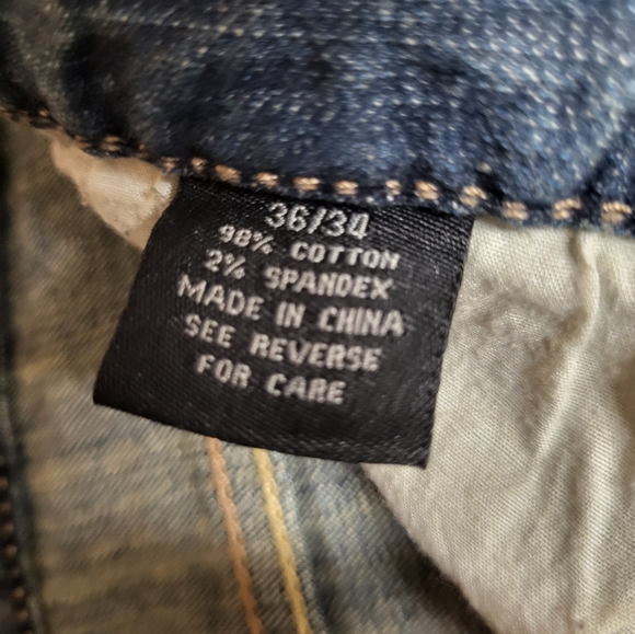 Carbon Blue/Tan Wash Skinny Jeans Men Size  36X34 - Picture 11 of 12